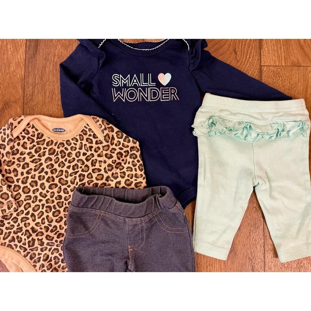 Baby Girl 0/3 Months Mix Match Pants Shirts Bodysuits Outfits Clothes Bundle Lot - Picture 3 of 13
